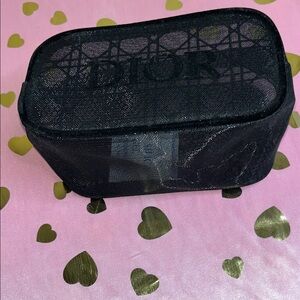 Dior Elegant Black Mesh Pouch